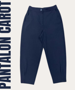 Pantalon Carrot Fit Classique - Bleu Foncé Élégant